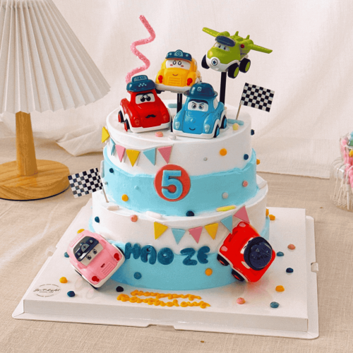 2 Tier - Vroom Vroom 6" + 8" 2 Tier - Vroom Vroom 6" + 8"